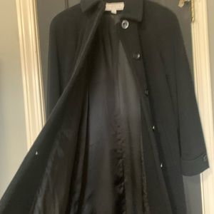 Liz Claiborne black wool dress coat